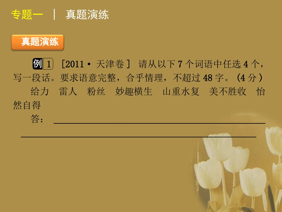 高考语文二轮复习 专题1 扩展语句、压缩语段精品课件 新课标 课件_第2页