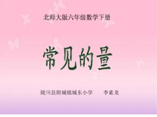 《常见的量》课件