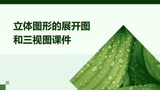 立体图形的展开图和三视图课件