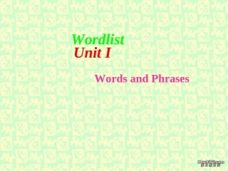 高二英语模块7 Unit1单词讲解课件 牛津英语 课件