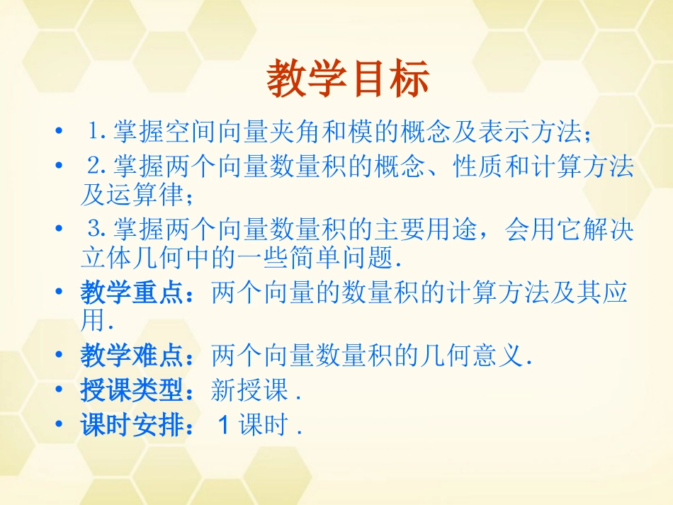 高中数学 313(空间向量及其运算--数量积)课件 新人教A版选修2-1 课件_第2页