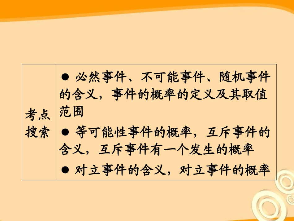 高考数学第1轮总复习 全国统编教材 10.5等可能性事件和互斥事件的概率(第1课时)课件 理 课件_第2页