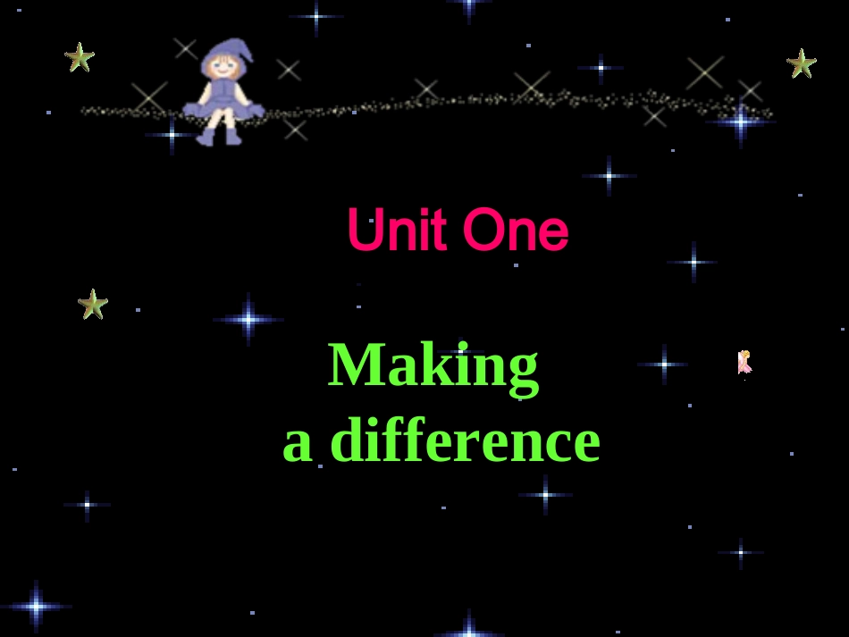 高二英语Unit1 Making a difference人教版 课件_第2页