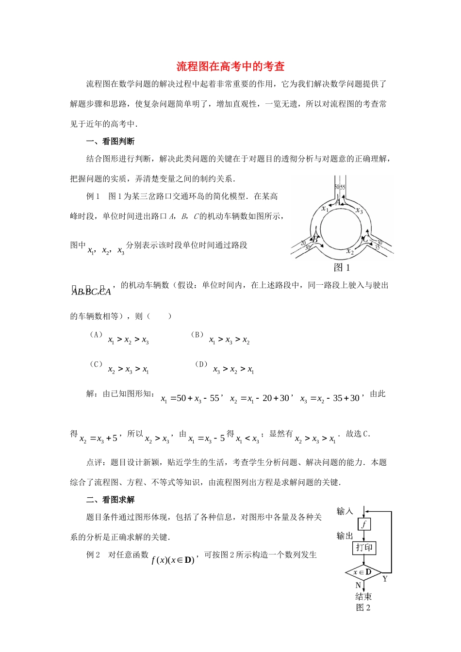 高中数学 第二章 框图 流程图在高考中的考查拓展资料素材 北师大版选修1-2 课件_第1页