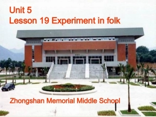 高中英语 Unit5 lesson3(Rhythm)Experiment in folk课件4 北师大版必修2 课件