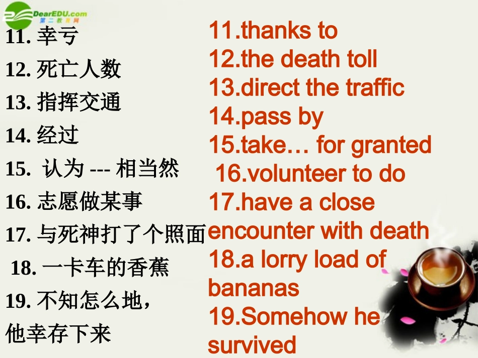 高中英语 Module2(A Job Worth Doing)Cultural Corner课件1(33张PPT)外研版必修5 课件_第3页