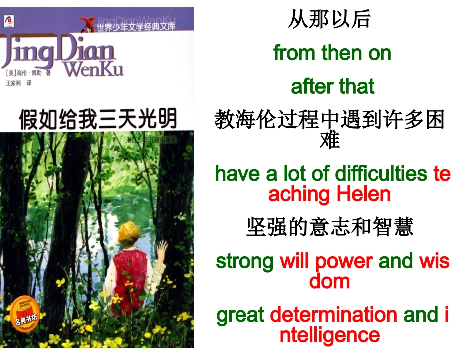 海伦凯勒 高一英语的作文大集合课件新人教版必修4_第2页