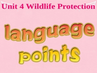 高中英语 Unit 4 Astronomy Wildlife Protection Language points课件 新人教版必修2 课件