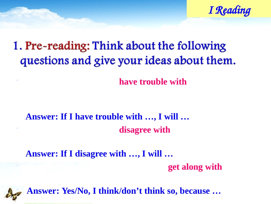 高中英语 Unit1 Reading, listening and speaking课件 必修1 课件_第2页