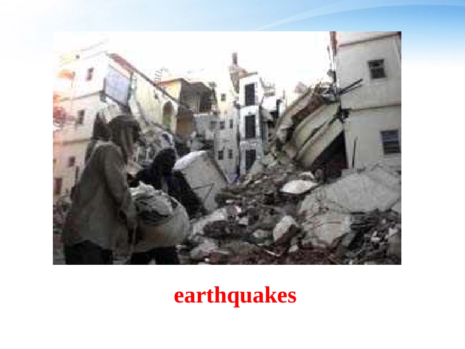 高中英语 unit22 lesson3 natural disasters课件 北师大版选修8 课件_第3页