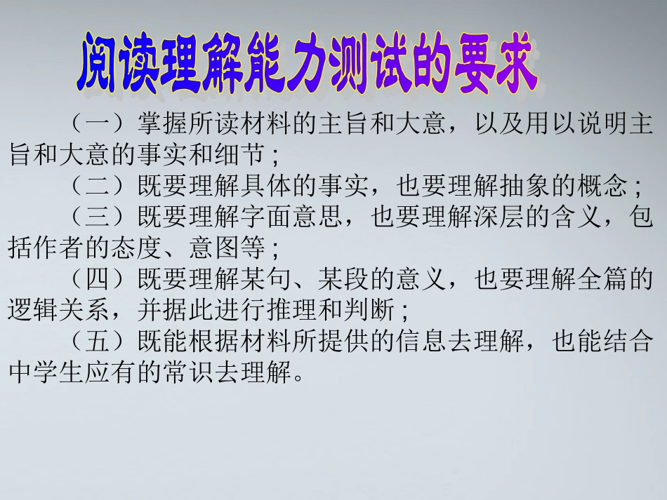 高考英语 阅读理解示范课课件_第3页