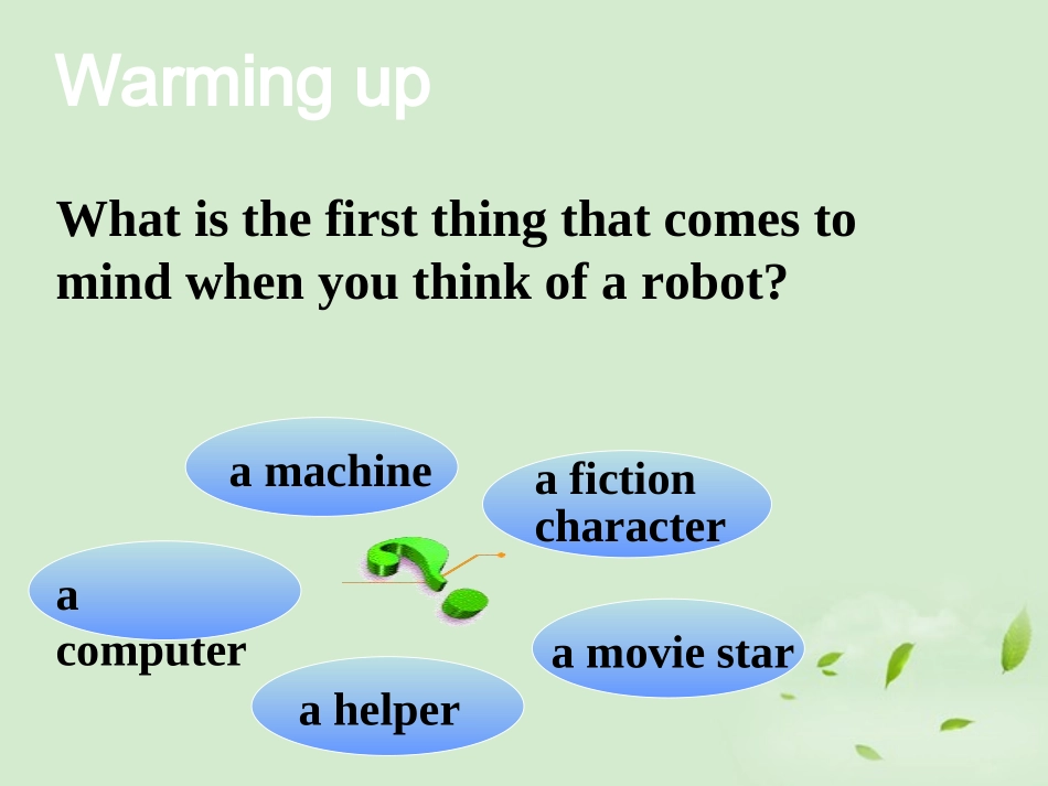 高中英语(unit2  Warming up and Pre-reading)教学课件 新人教版选修7 课件_第2页