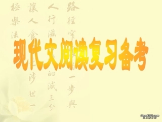 高考语文专题复习 讲座高考现代文阅读 人教版 试题