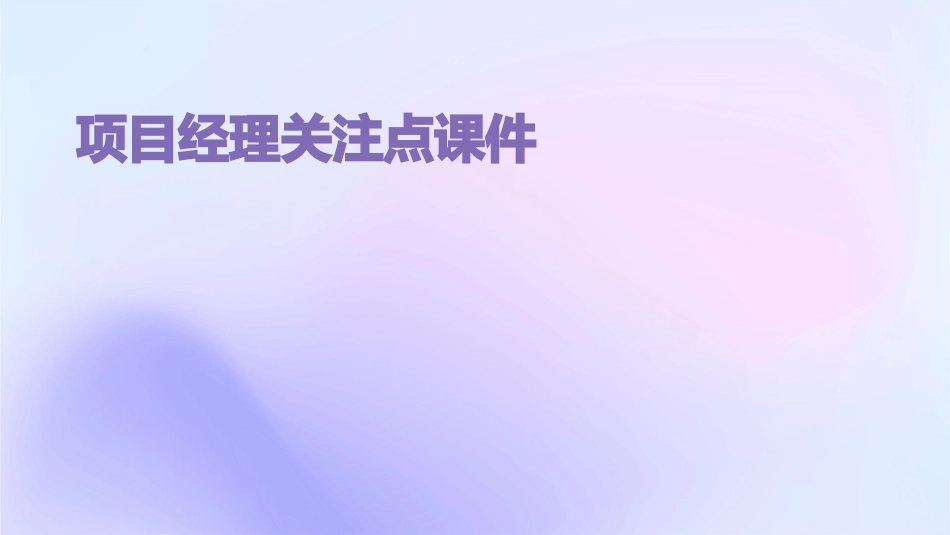 项目经理关注点课件_第1页
