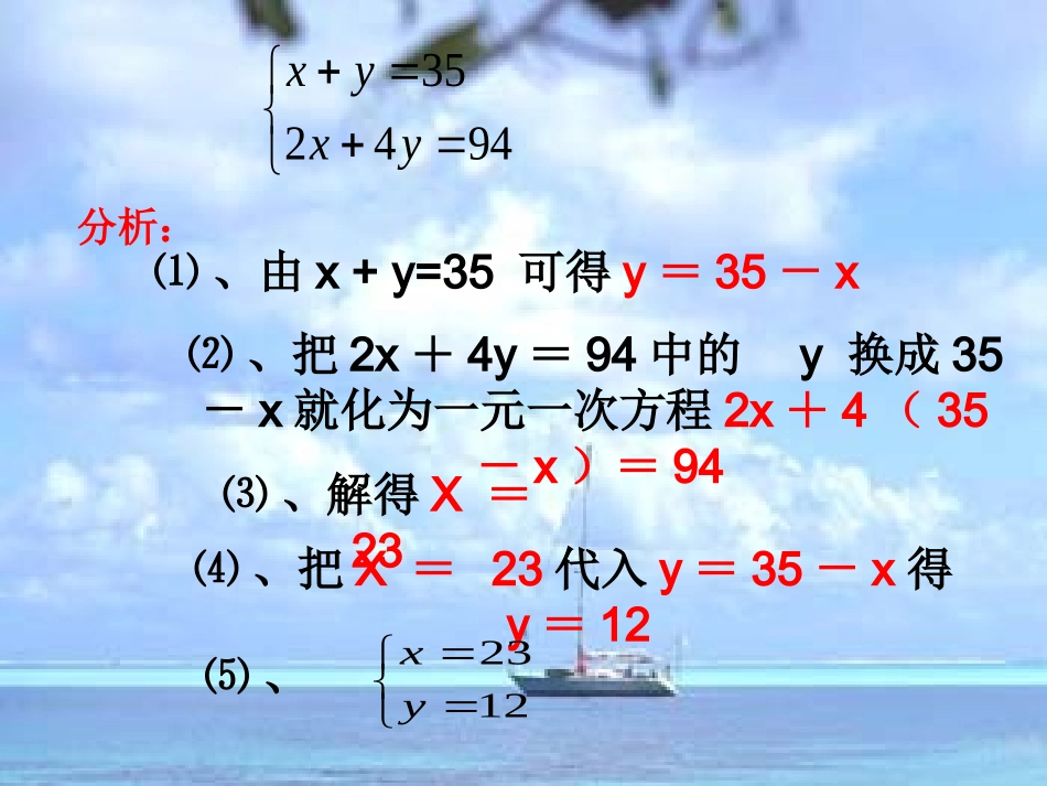 二元一次方程组解法--代入消元法（2）_第3页