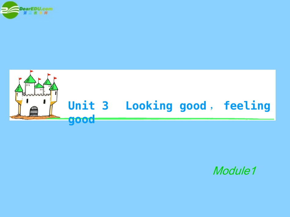 湖南省高考英语总复习 M1 Unit 3 Looking good，feeling good(2)课件 牛津版译林版 课件_第1页