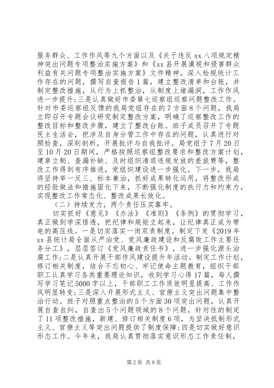 XX年工作总结和XX年工作计划(统计局) _第2页