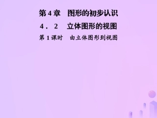 秋七年级数学上册 第4章 圆形的初步认识 4.2 立体图形的视图 第1课时 由立体图形到视图课件 (新版)华东师大版 课件