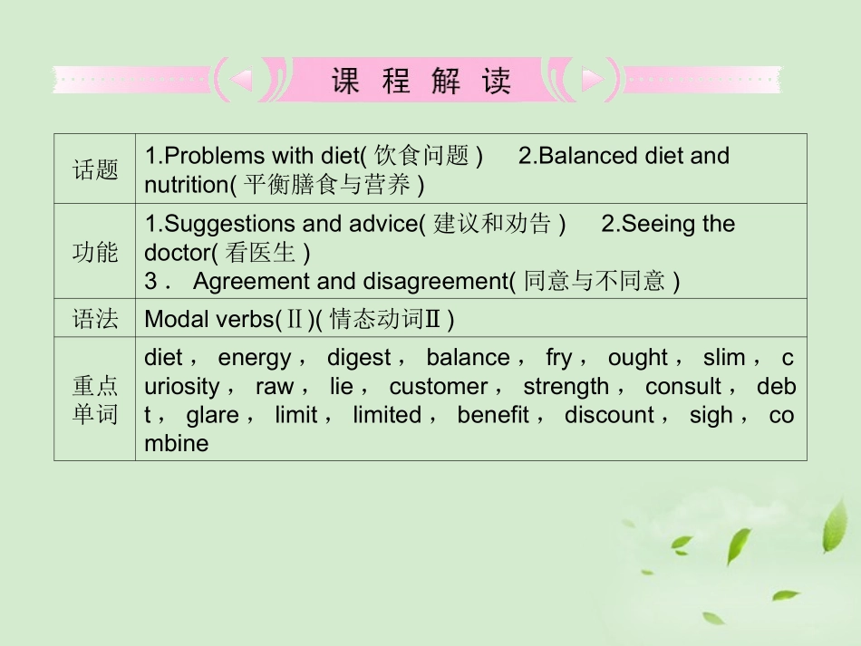 高考英语 Unit2知识与要点课件 新人教版必修3 课件_第2页