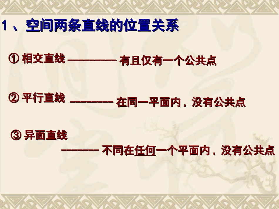 高中数学２．１．２空间直线1课件新人教版 课件_第2页