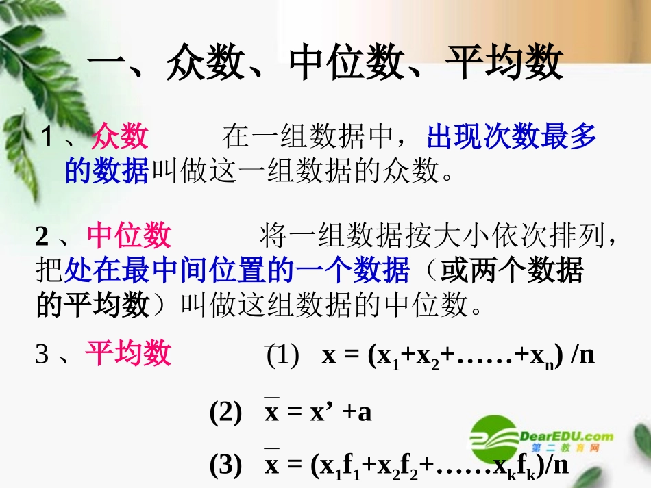 高中数学 222用样本的数字特征估计总体的数字特征精品课件 新人教版必修 课件_第2页