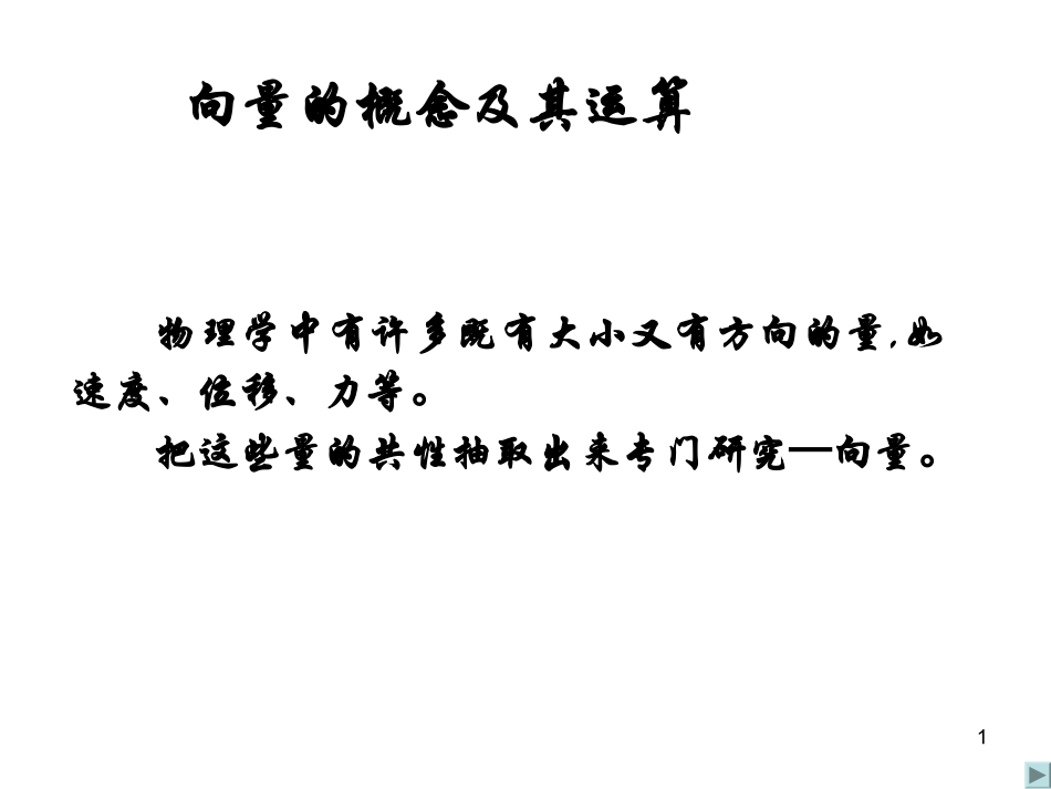 高考数学复习 向量的概念及其运算 ppt 试题_第1页