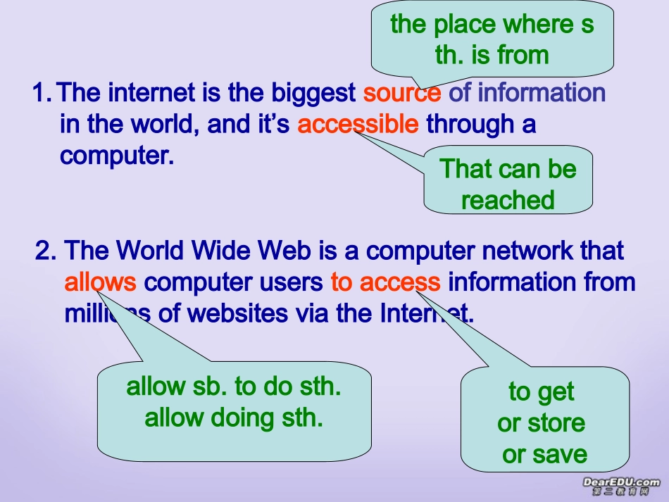高一英语阅读The Internet课件2 课件_第3页