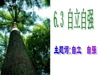 演示文稿1 七年级下学期6.3自立自强课件 粤教版