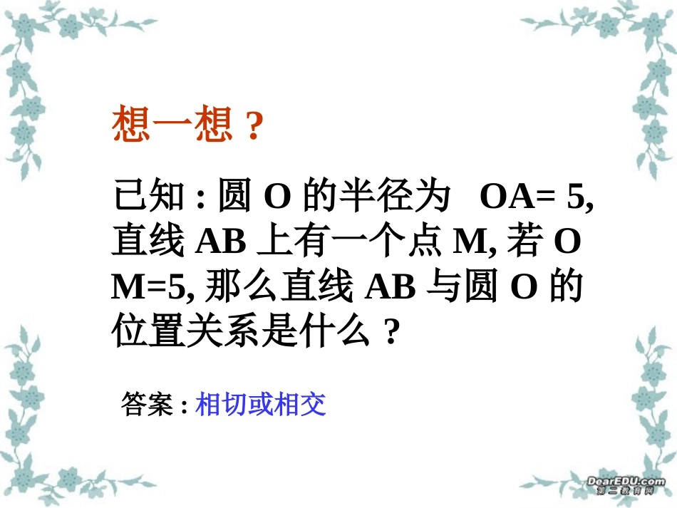直线和圆的切线判定定理九年级数学课件_第2页