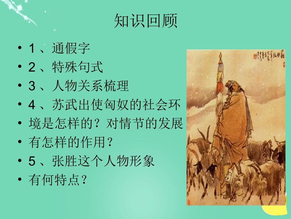 语文苏武传课件4粤教版选修传记蚜 课件_第3页