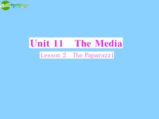 高中英语 Unit 11  Lesson 2 The Paparazzi 配套课件 北师大版必修4 课件