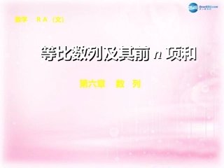 高三数学 等比数列复习课件