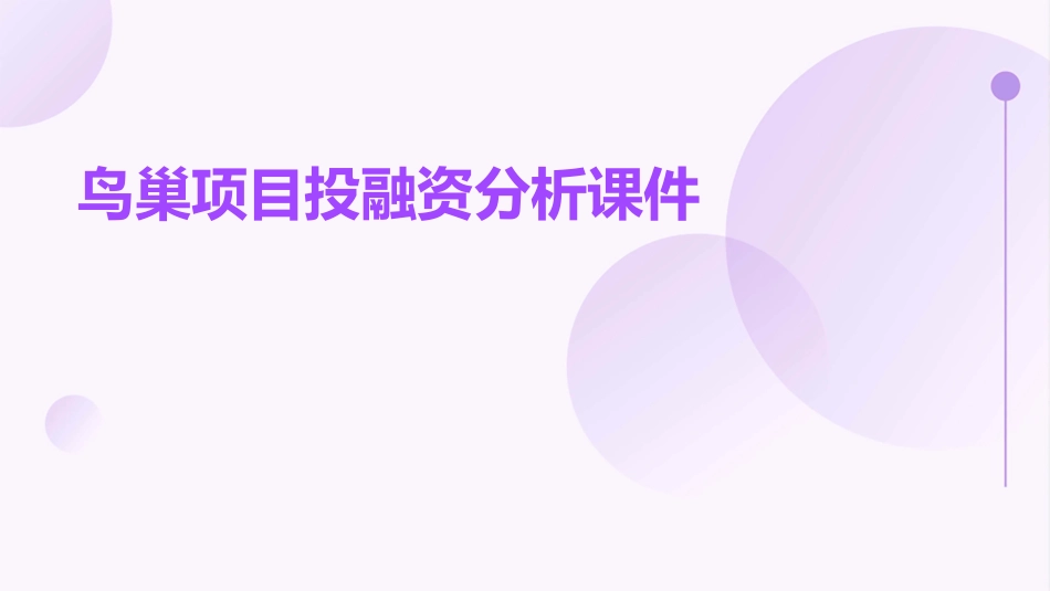 鸟巢项目投融资分析课件_第1页