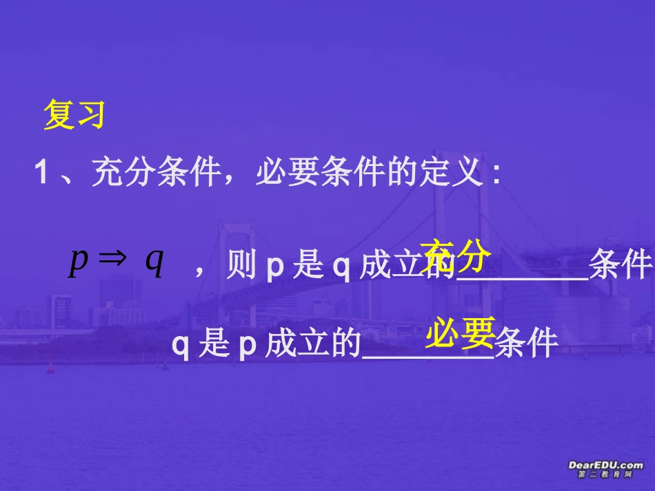 高二数学充要条件 苏教版 课件_第2页