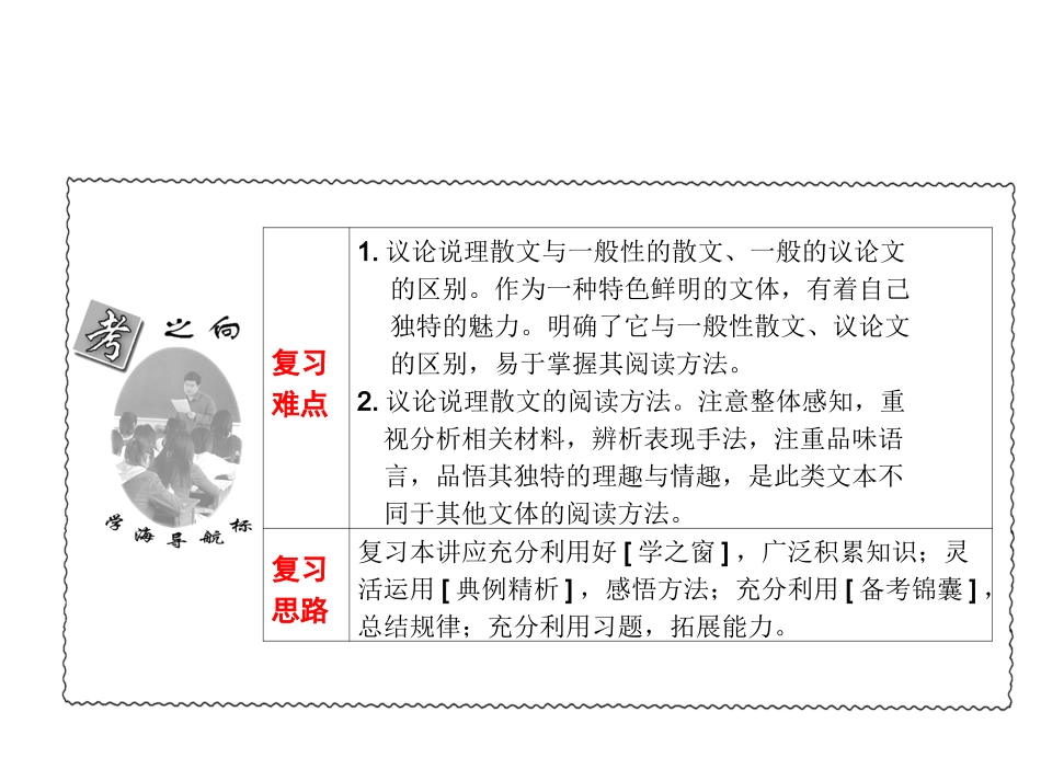高考语文一轮复习 议论说理散文复习课件_第3页