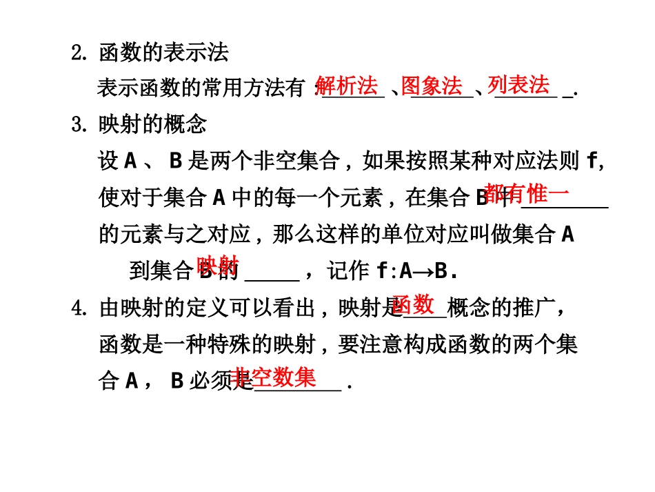 高三数学高考(理)总复习系列课件：2.1  函数及其表示苏教版 高三数学高考(理)总复习系列课件：函数与导数苏教版 高三数学高考(理)总复习系列课件：函数与导数苏教版_第3页