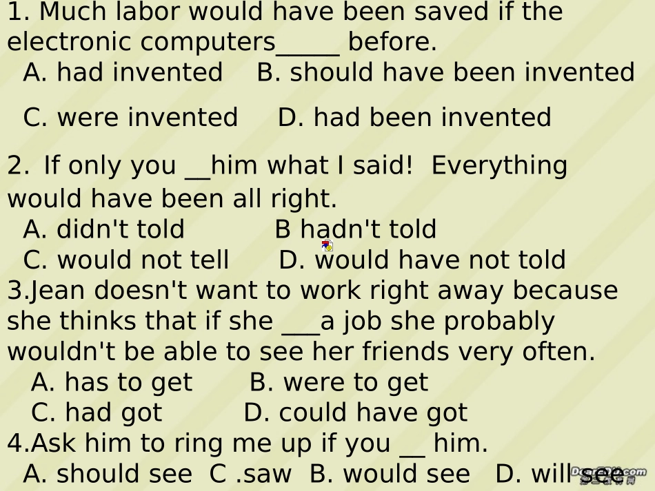 高二英语虚拟语气用法课件_第2页