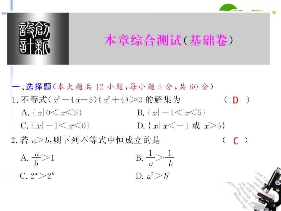 高考数学不等式综合课件 新人教A版 课件_第1页