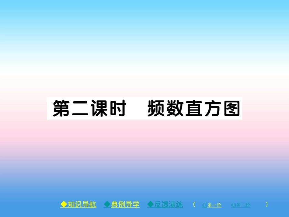 秋七年级数学上册 第六章 数据的收集与整理 3 数据的表示 第2课时 频数直方图作业课件 (新版)北师大版 课件_第1页