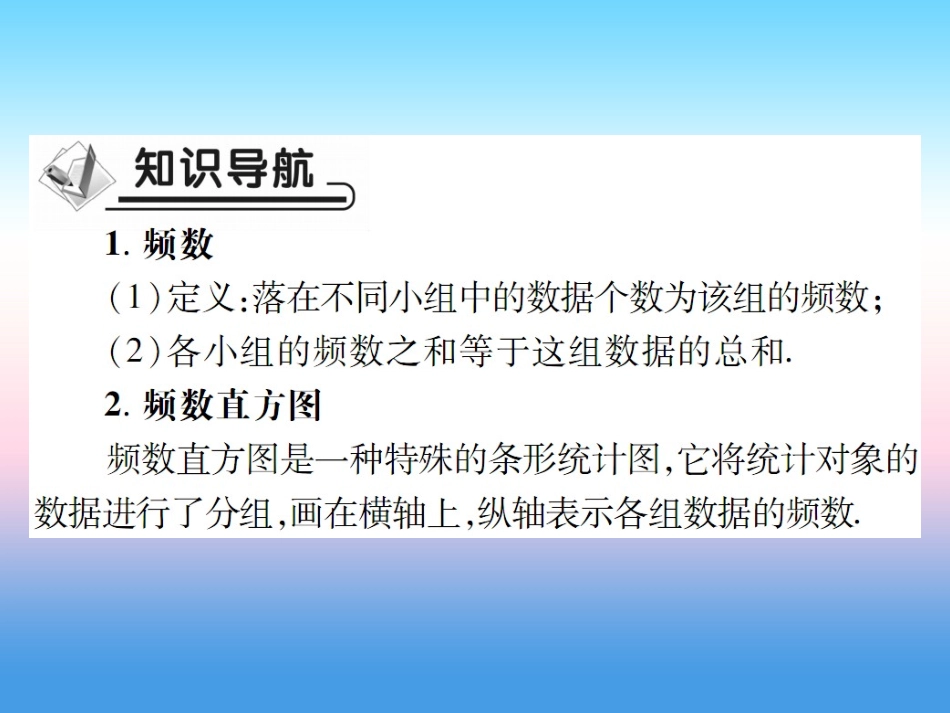 秋七年级数学上册 第六章 数据的收集与整理 3 数据的表示 第2课时 频数直方图作业课件 (新版)北师大版 课件_第2页