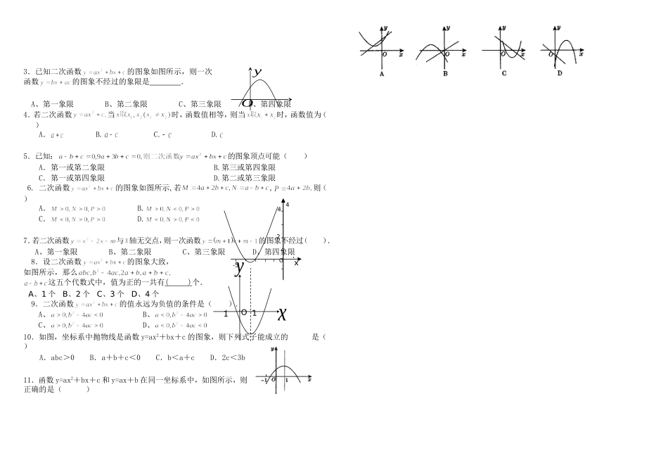 二次函数的图象专题_第2页