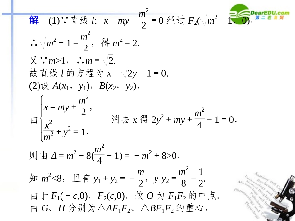 江苏专用高考数学二轮复习 专题五第3讲直线与圆锥曲线课件 理 苏教版 课件_第2页