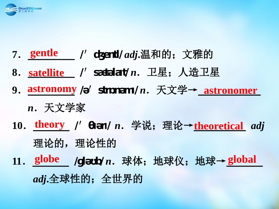 高中英语 Unit4 Astronomy：the science of the stars课件 新人教版必修3 课件_第3页