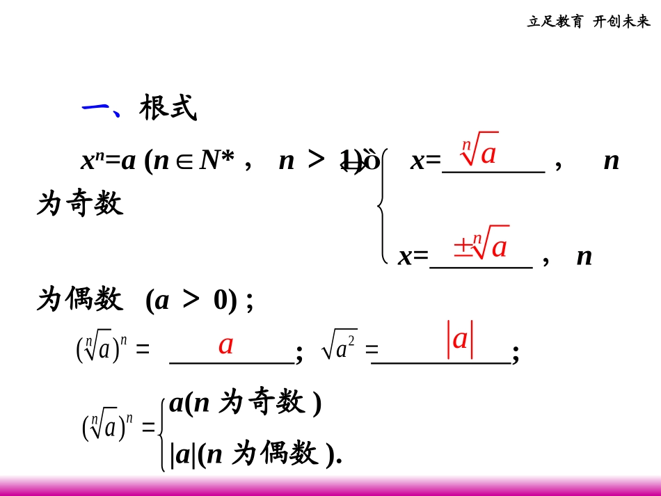高考数学第一轮总复习 2.8指数式与对数式课件 理 (广西专版) 课件_第3页