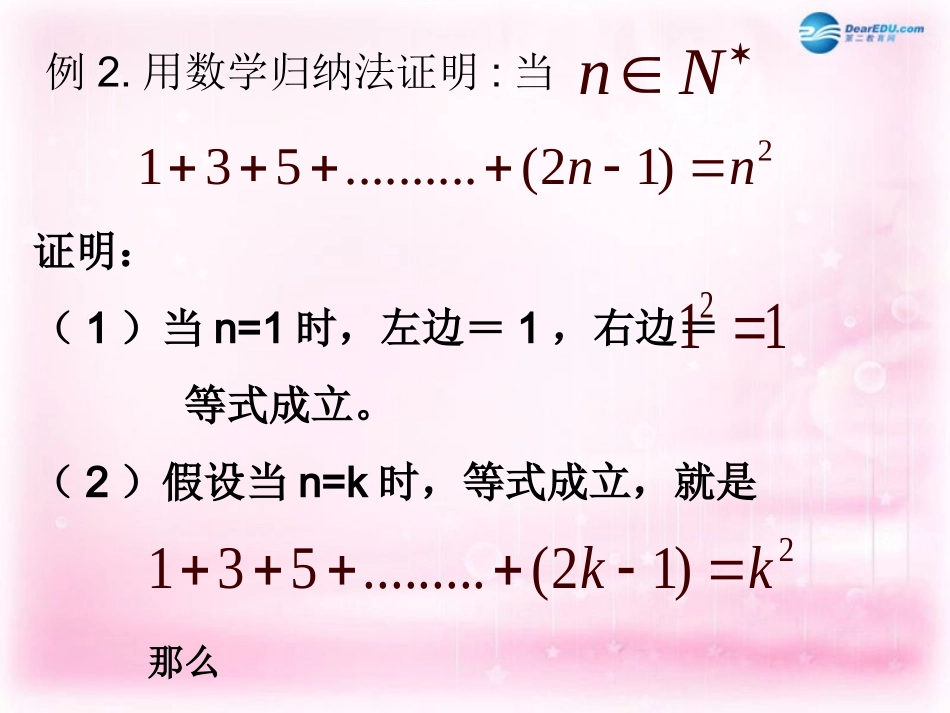 高中数学 25 数学归纳法(2)课件 理 新人教A版选修2-2 课件_第3页