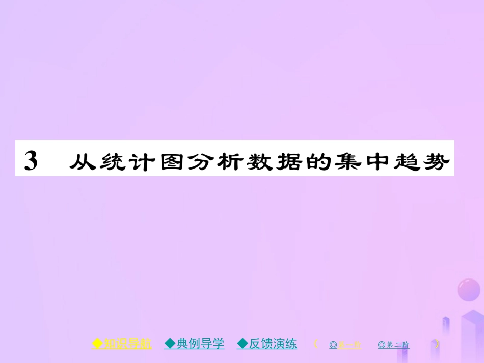 秋八年级数学上册 第六章 数据的分析 3 从统计图分析数据的集中趋势作业课件 (新版)北师大版 课件_第1页