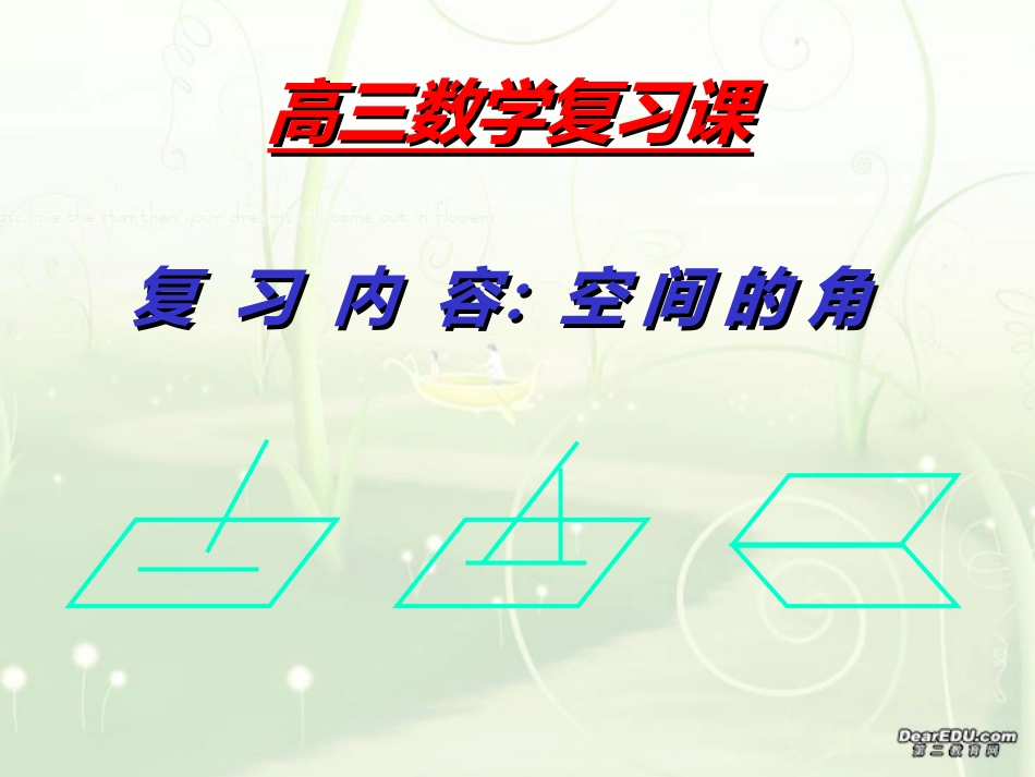 高三数学复习 立体几何中的角 课件_第1页