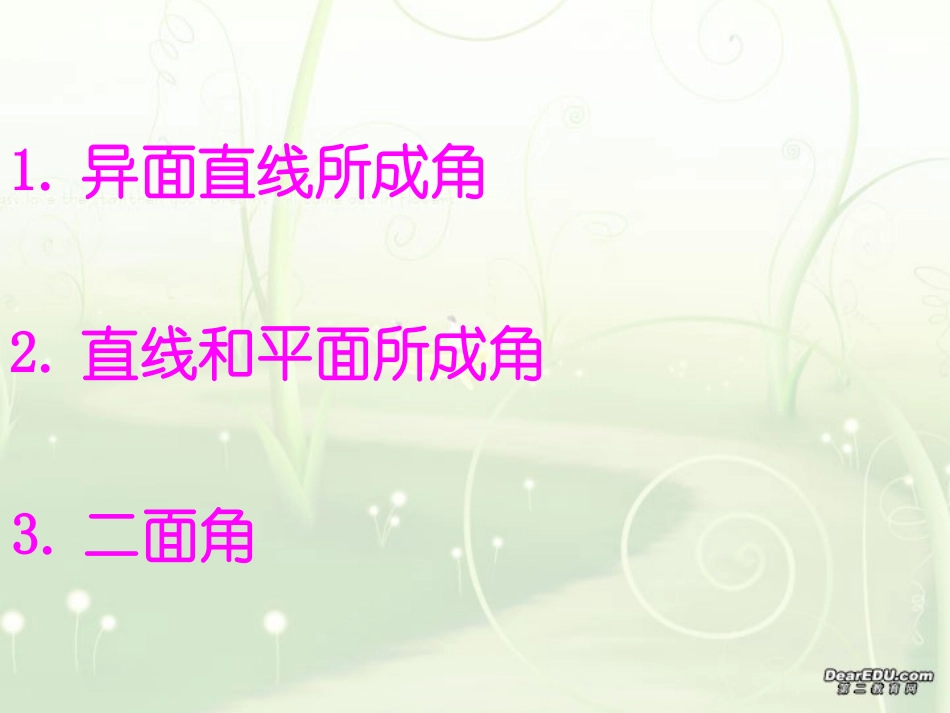 高三数学复习 立体几何中的角 课件_第2页