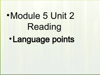 高中英语 m5 unit2 language points课件 牛津版必修5 课件