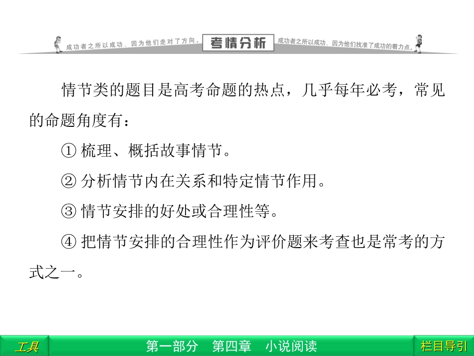 高三语文二轮复习 第1部分 第4章小说阅读专题1课件(安徽专版) 课件_第3页
